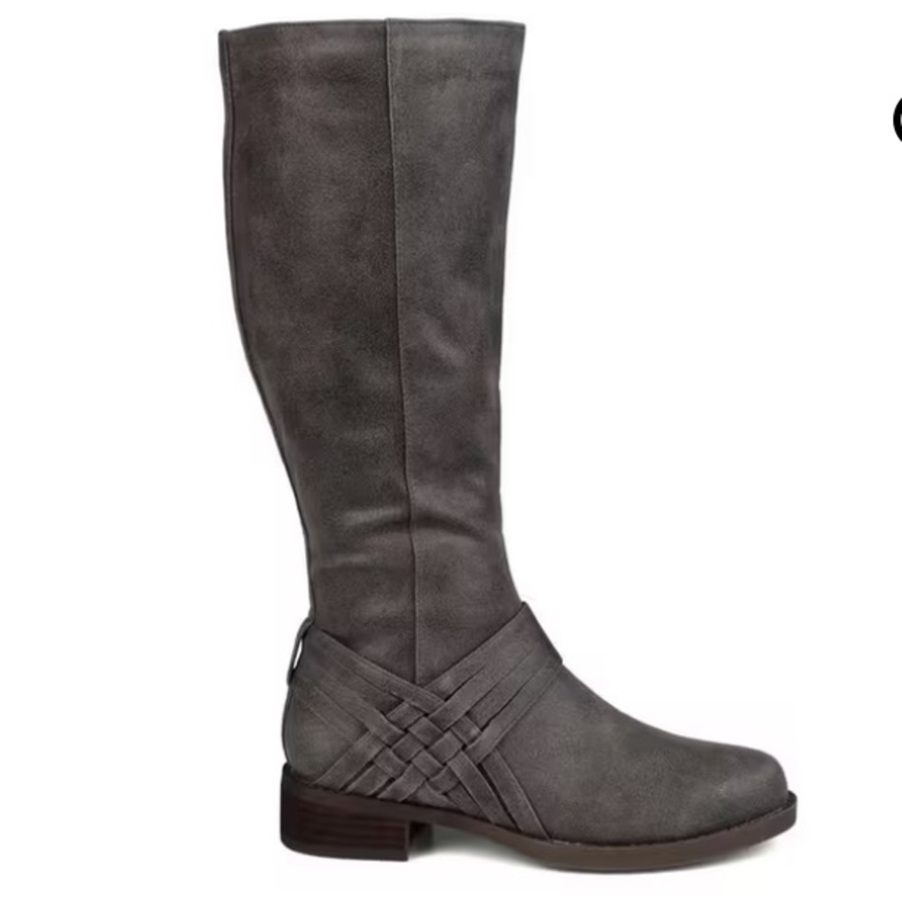 Journee Collection Women's Meg Extra Wide Charcoal Boots